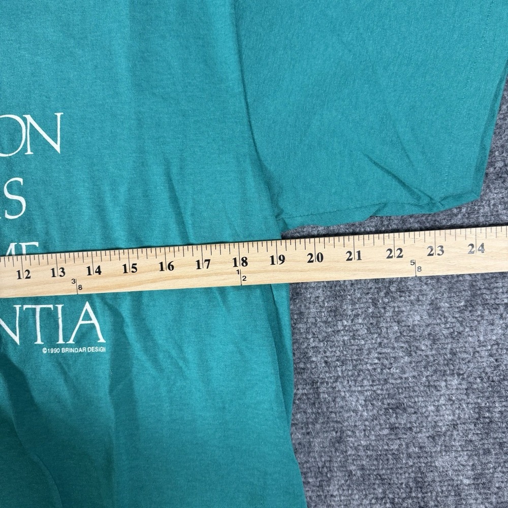 Vtg California Shirt Men L Teal London Paris Rome Single Stitch Made In USA 90s - Picture 5 of 7